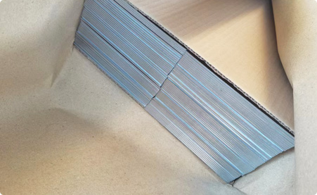 All sheets will be loaded in strong wooden packages;