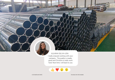 Feedback from UAE customer of GI tubes–300tons